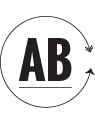A black circle with the letter ab in it.