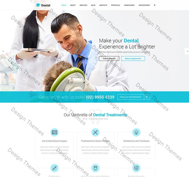 A dentist website with a lot of features