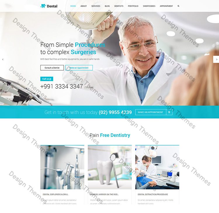 A medical website with a lot of features
